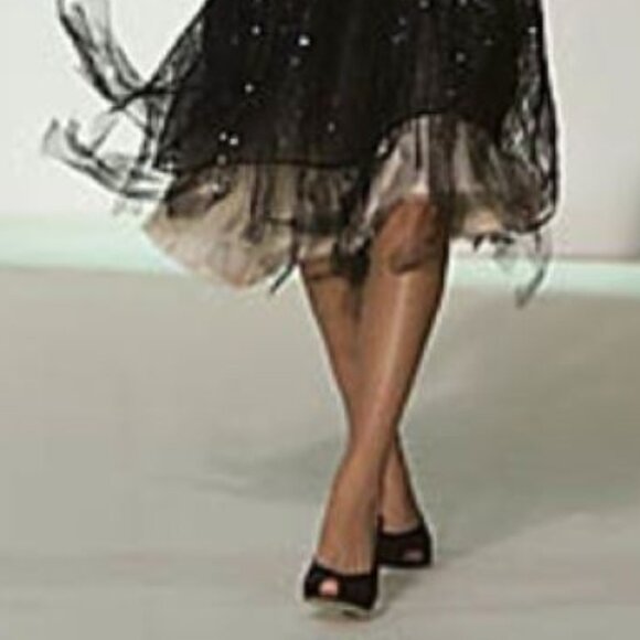 NWOB - Black Satin Peep Toe Pumps by Marni - Picture 3 of 12